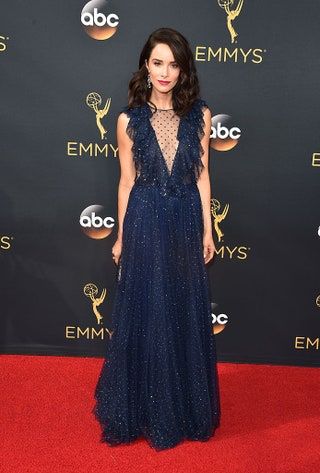 Esta imagen puede contener Abigail Spencer Fashion Premiere Red Carpet Red Carpet Premiere Human and Person