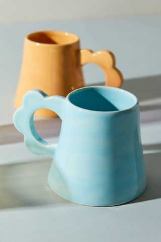 margarita azul y naranja tazas