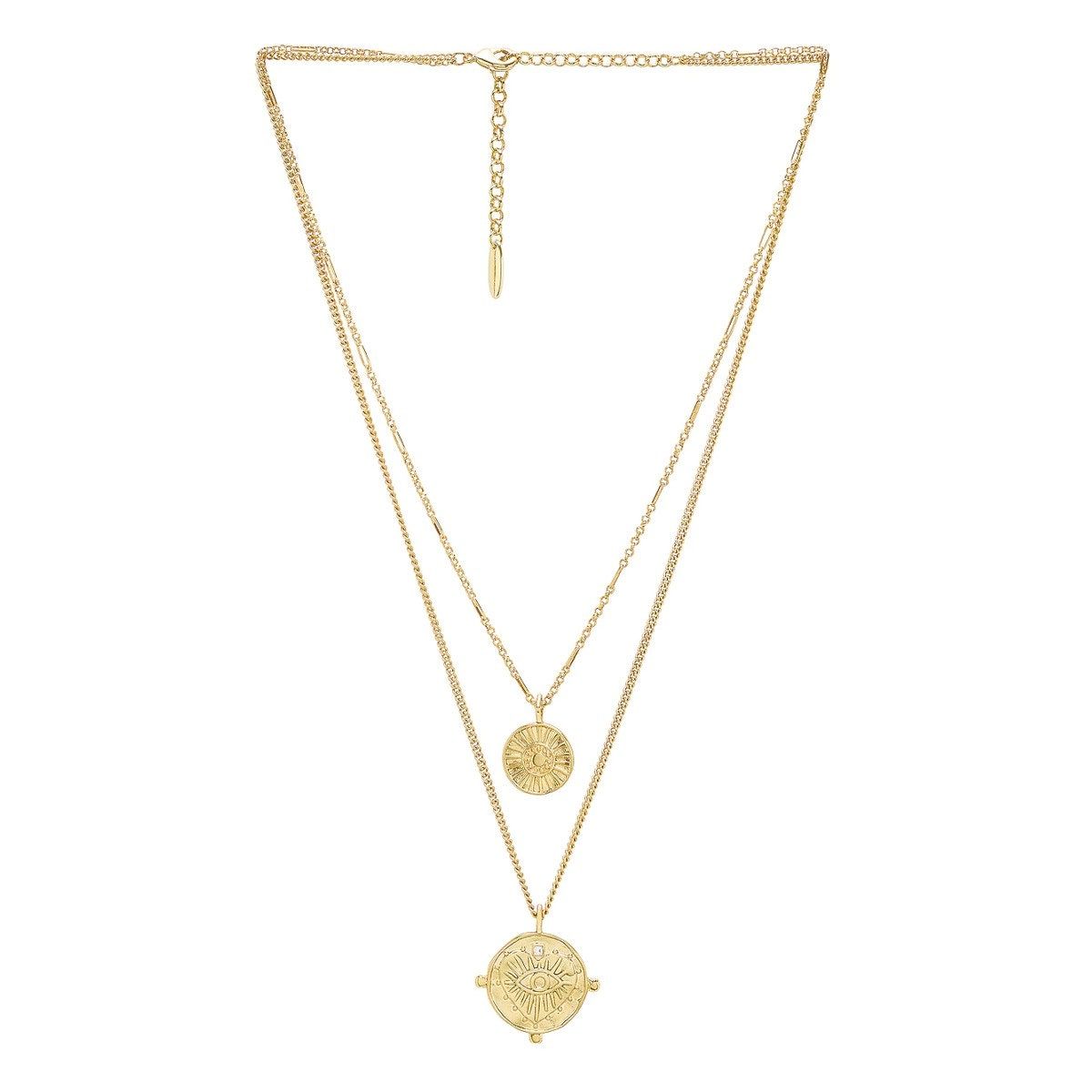Collar con dije de moneda doble Luv AJ x Revolve