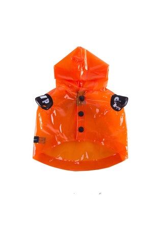 Heron Preston orange PVC regnjacka för hund