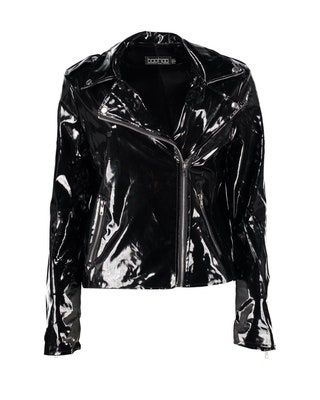 Dieses Bild kann Kleidung Kleidung Jacke Mantel und Lederjacke enthalten
