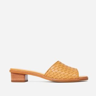 gewebte Pantolette mit Absatz