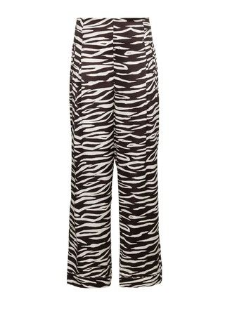 Hlače Ganni Blakey zebra s potiskom
