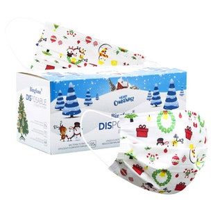 Einweg-Gesichtsmasken mit Weihnachtsmotiven