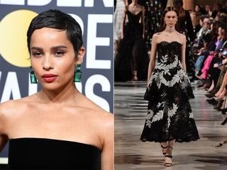 Esta imagen puede contener Persona humana Zo Kravitz Moda Ropa Vestido Vestido de noche Ropa y bata