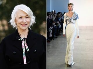 La imagen puede contener Helen Mirren Human Person Vlada Roslyakova Abrigo Traje Ropa Abrigo Ropa y corbata