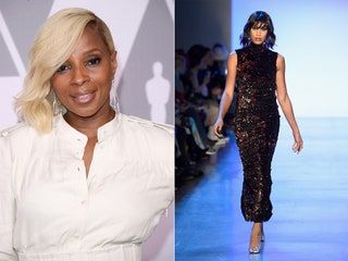 La imagen puede contener Mary J. Blige Persona humana Moda Ropa Vestimenta Vestido de noche Bata Bata y pasarela