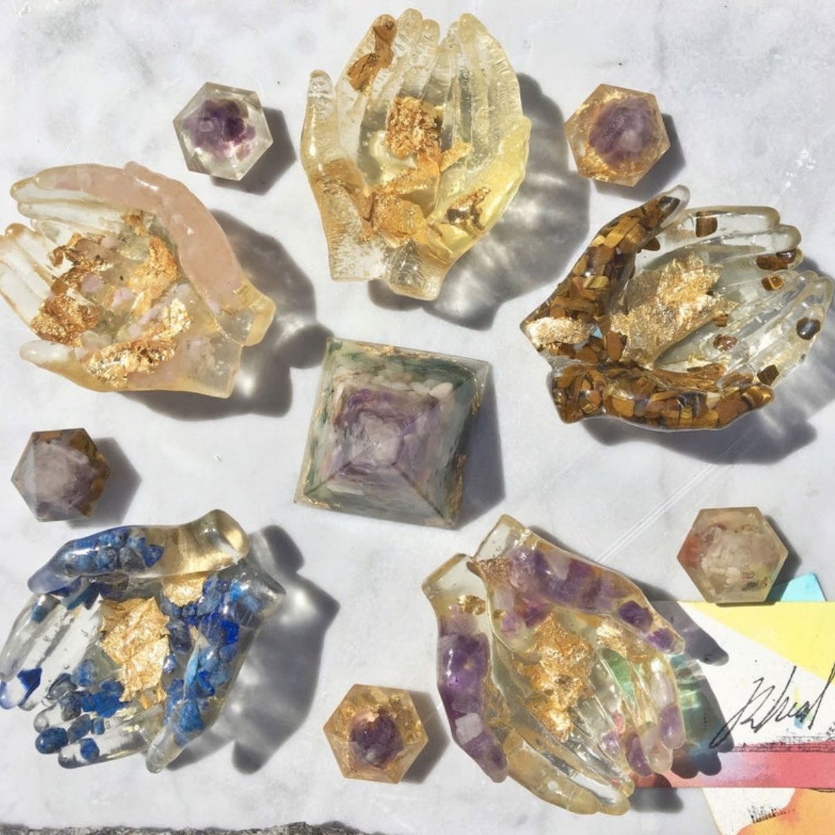 cristales de colores