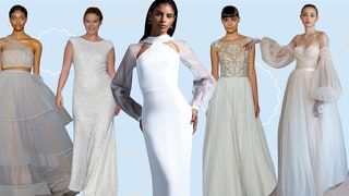 Tendencias en vestidos de novia 2019 Pastels MockNecks y mangas llamativas