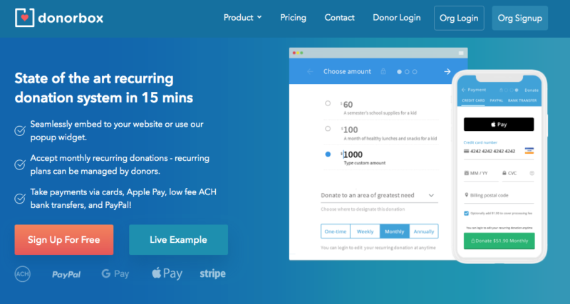 Donorbox: el mejor complemento de donación de WordPress para organizaciones sin fines de lucro