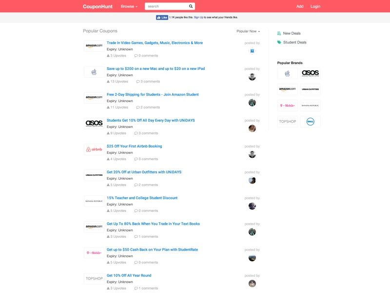 Encuentre los mejores cupones y ofertas de sus minoristas favoritos